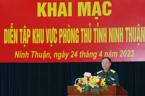 Khai mạc diễn tập khu vực phòng thủ tỉnh Ninh Thuận 2023